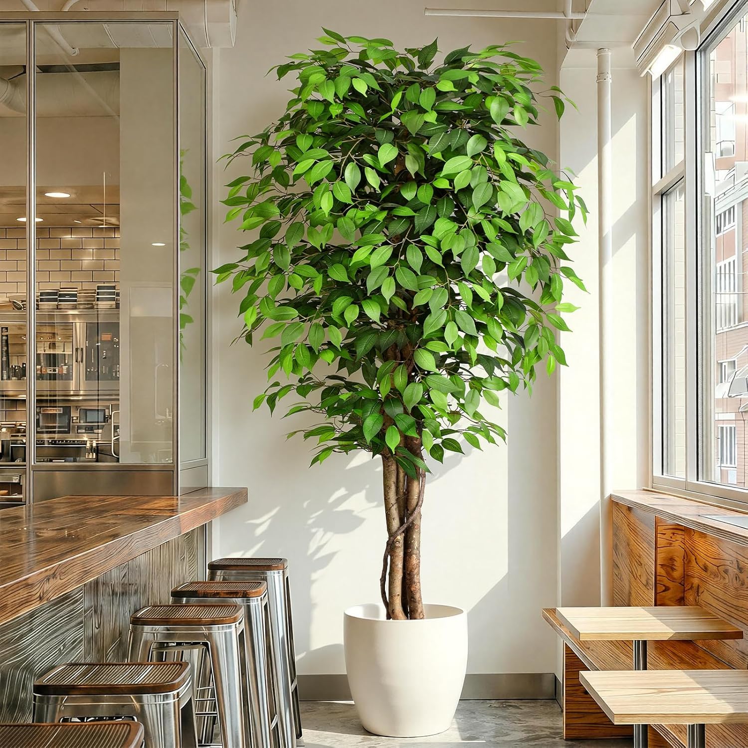ต้นไทรประดิษฐ์เสมือนจริงพร้อมล - Monstera Adansonii บทวิจารณ์และราคา