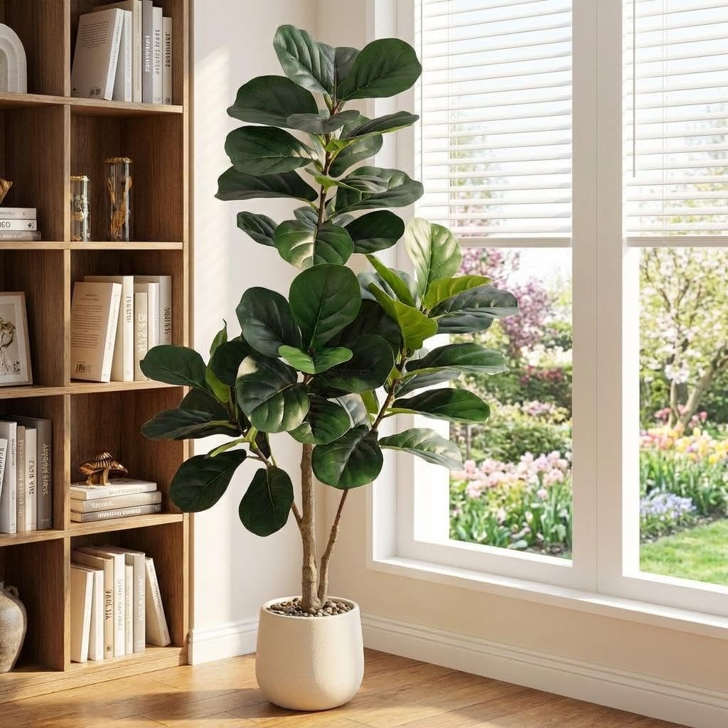 ต้นไม้ประดิษฐ์ฟิดเดิลลีฟฟิก -  - Ficus Lyrata Tree บทวิจารณ์และราคา