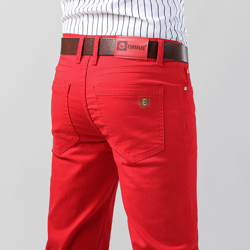 ผู้ชายที่มีสีสัน DENIM ยืดกางเ - Aglaonema Red บทวิจารณ์และราคา